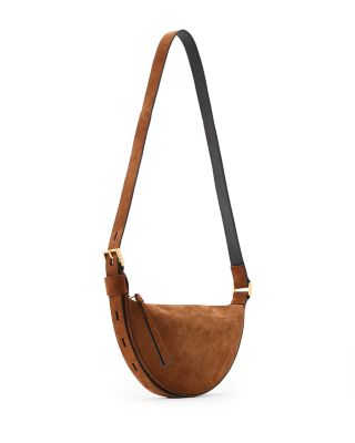 Halfmoon Suede Crossbody Bag