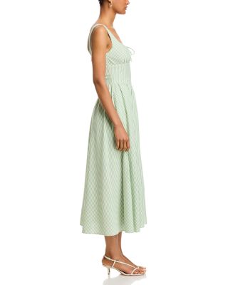 Corset Poplin Midi Dress   