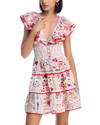 Camilla - Tiered Frill Neck Dress