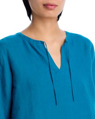 Linen Round Neck Top