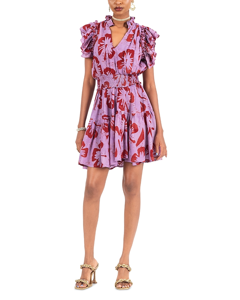 Busayo Abebi Mini Dress In Dark Pink/red