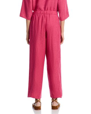 Linen Wide Ankle Pants