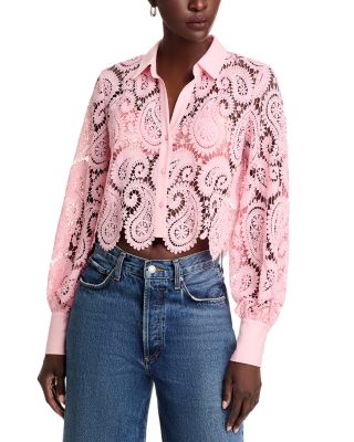 Odelia Lace Crop Blouse