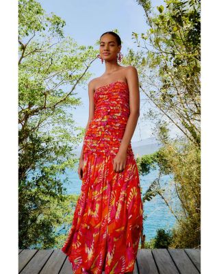 Flying Birds Ruffled Dress