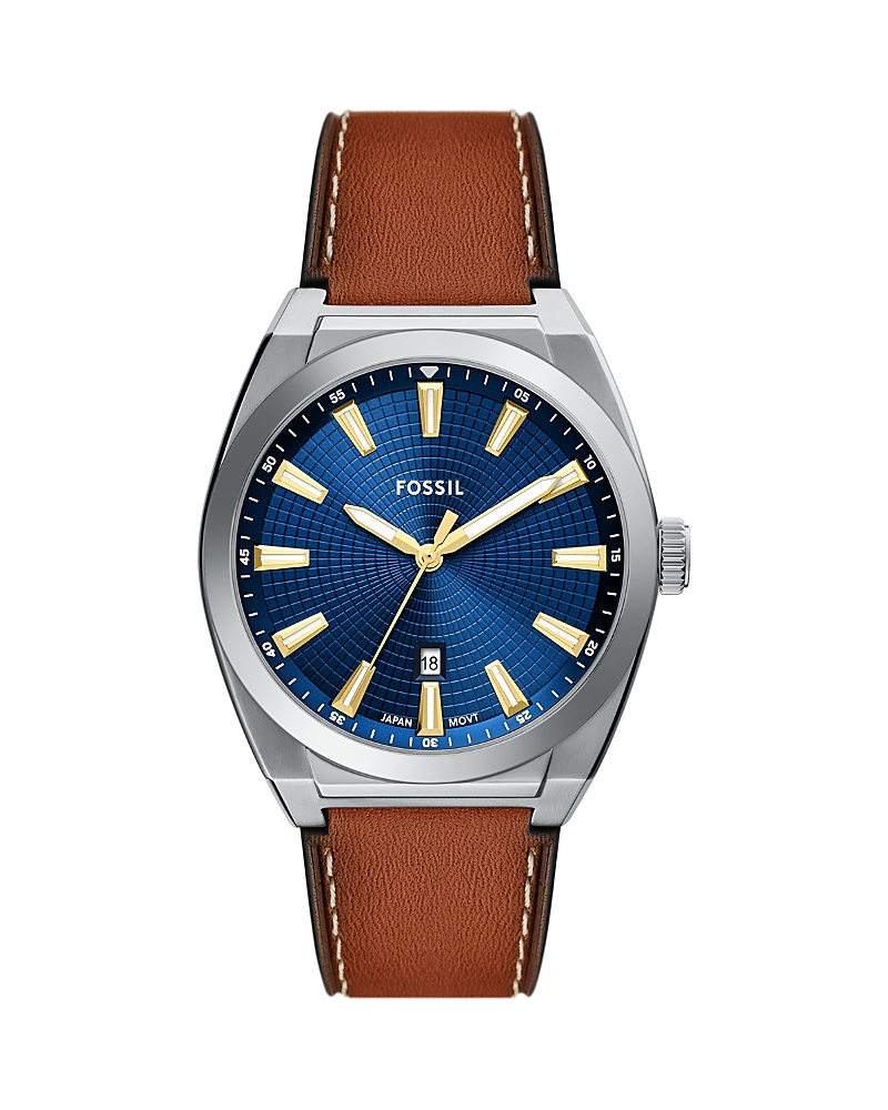 Fossil Everett Watch, 42mm In Blue/brown