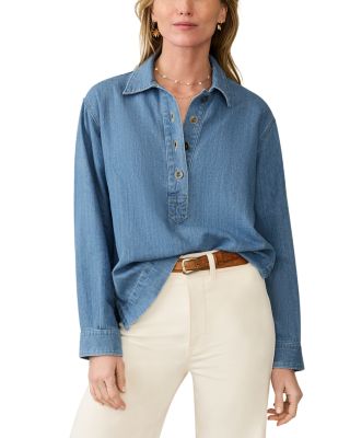 Faherty - Linen Denim Oceanview Top