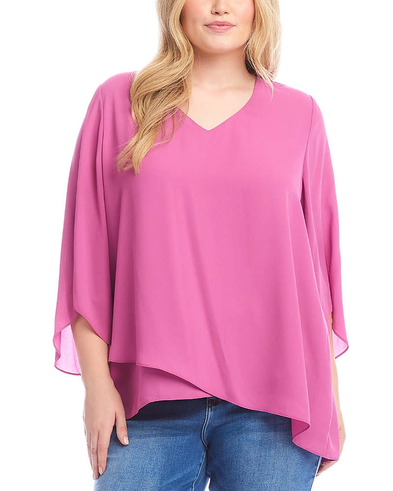 Karen Kane Plus Size Crossover Hem Top
