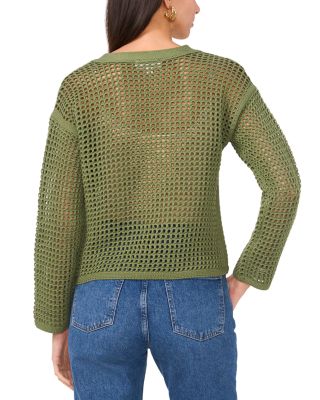 Fish Net V Neck Sweater