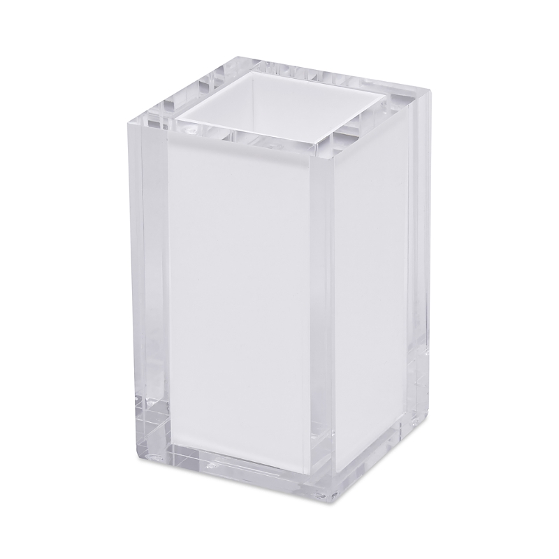 Tizo Lucite Toothbrush Cup, White In White