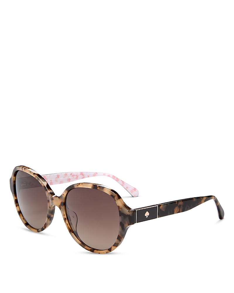 Kate Spade New York Emalie 56mm Gradient Oval Sunglasses In Havana