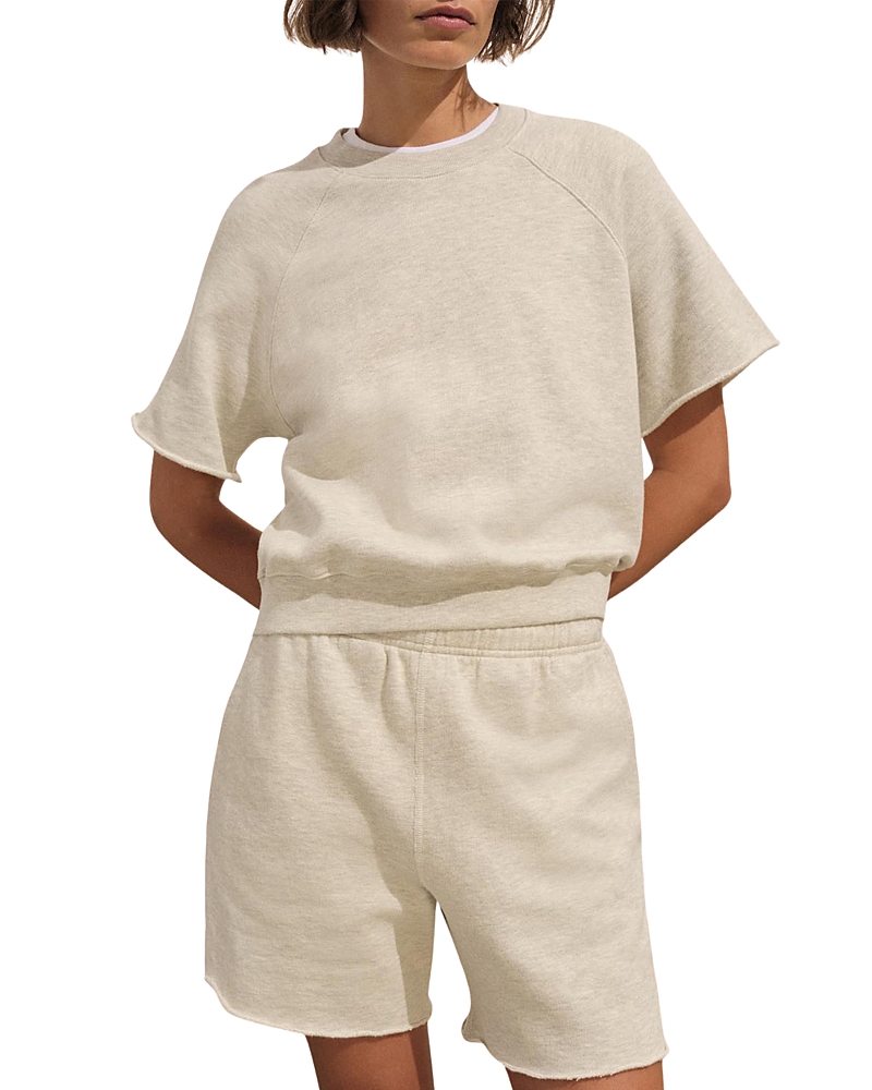 Buck Mason Cutoff Sweatshirt In Heather Oat