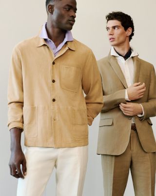 Suede Utility Work Jacket