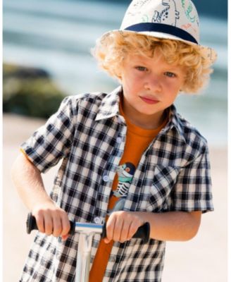 Boys' Short Sleeve Button Down Shirt - Little Kid