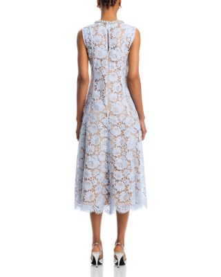 Embellished Lace Midi Dress