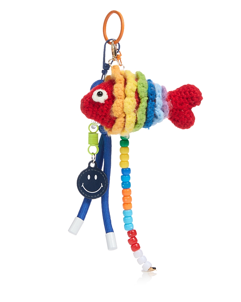 Aqua Fish Beaded Bag Charm - Exclusive In Multi