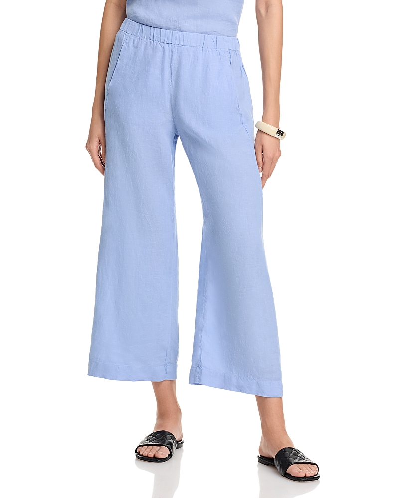 Velvet By Graham & Spencer Lola Linen Pants In Ceramic Blue