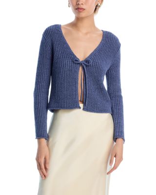   V Neck Tie Front Cardigan 