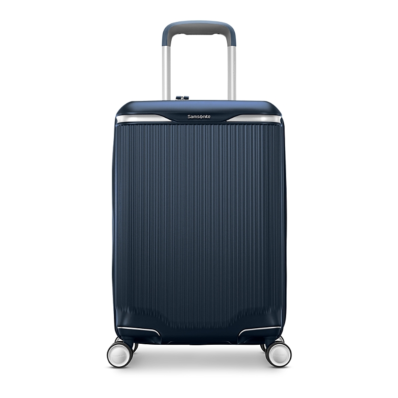 Samsonite Silhouette 18 Hardside Carry On Spinner Suitcase In Deep Navy