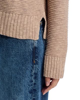 Linen Cotton Slub Raglan Sleeve Sweater