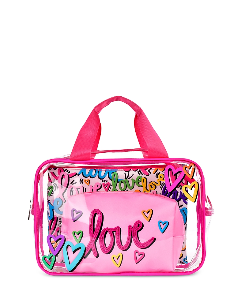 Iscream Corey Paige Love Letters Cosmetic Bag Trio In Multi