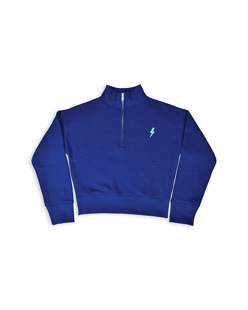 Shop Iscream Girls' Lightning Bolt Midnight 1/4 Zip Sweatshirt - Big Kid In Multi