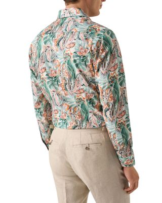 Slim Fit Printed Button Front Shirt