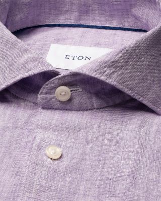 Contemporary Fit Solid Linen Shirt