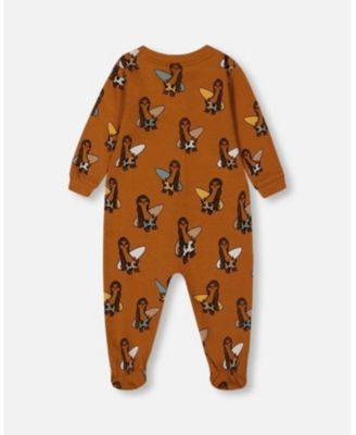 Boys' Printed Sloths Organic Cotton One-Piece Pajama- Baby