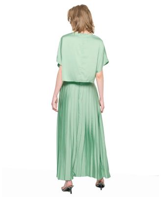 Matcha Pleated Skirt