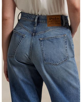 High Rise Wide Leg Crop Jeans in Blue