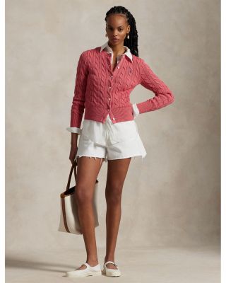 トップス Cable-Knit Cotton Crewneck Cardigan XS Ralph Lauren Cable Knit Cotton Crewneck Cardigan | Bloomingdale's