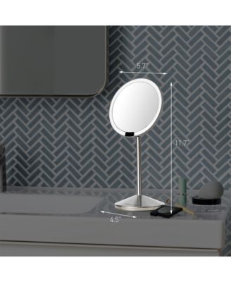 5" Sensor Travel Makeup Mirror, 10x Magnification & Adjustable Brightness