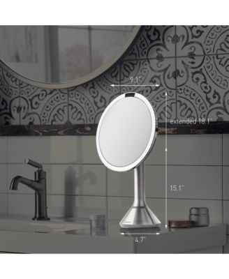 8" Sensor Makeup Mirror, 5x Magnification & Adjustable Brightness