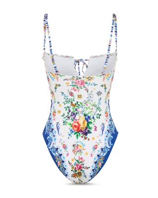 Ruffled Underwire One Piece Swimsuit