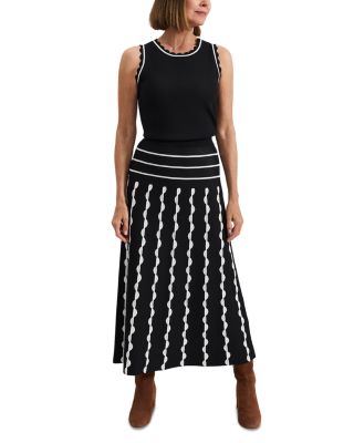 Liz Pleated Scalloped Skirt