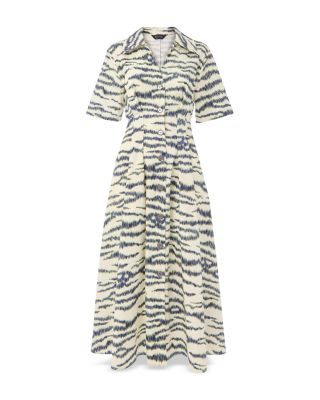 Feathered Tiger Midi Dress