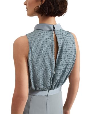 Eliza High Neck Textured Jumpsuit