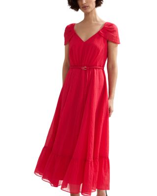 【Phase Eight】Jen Textured Midi Dress, Mid Pink Phase Eight Jen Midi Dress | Bloomingdale's