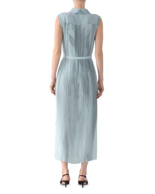 Pleated Georgette Sleeveless Dress