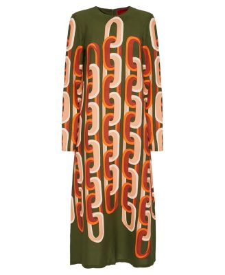 Long Sleeve Midi Swing Dress