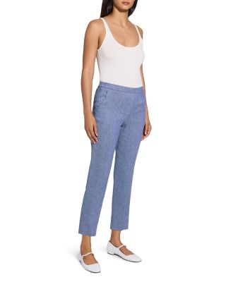 Classic Slim Leg Linen Pants