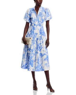 Puffed Sleeve Shirtdress