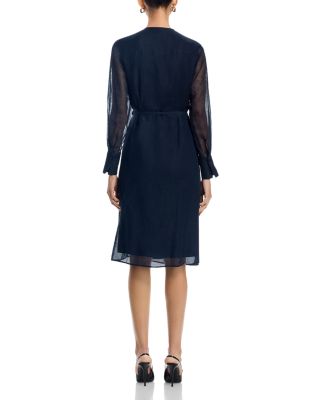 Dosala Surplice Long Sleeve Wrap Dress