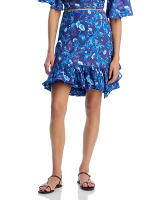 Miraflores Wrap Top & Mini Ruffle Power Pareo Skirt