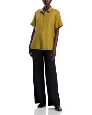 Short Sleeve Linen Long Shirt