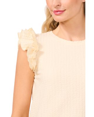 Ruffle Sleeve Textured Top