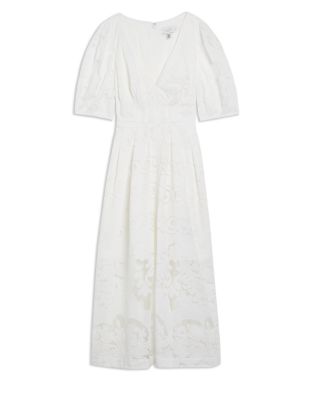 Agnel Lace Midi Dress