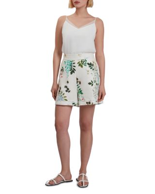 Vylla Printed Linen Shorts