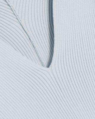 Amelyaa Ribbed Sculpted Sleeve Sweater