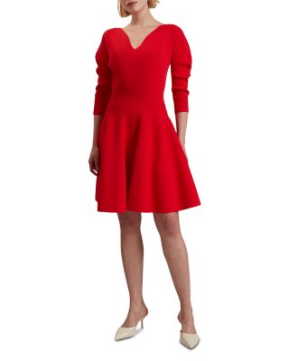 Jescka Sculptured Knit Skater Dress